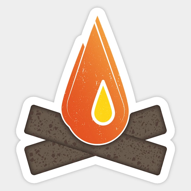 modern campfire Sticker by ScottyWalters